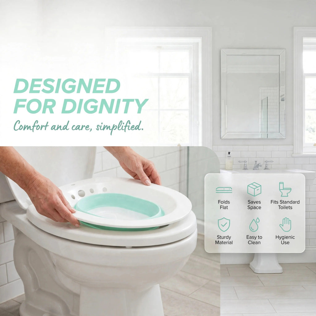Portable Sitz Bath Tub for Toilet Seat – Hemorrhoid, Piles & Postpartum Recovery Soak